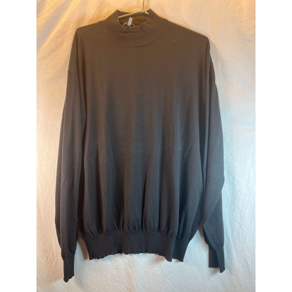 Avon Celli Black Mens Turtle Neck Italy Size EU 60 US XL Pullover Long Sleeve